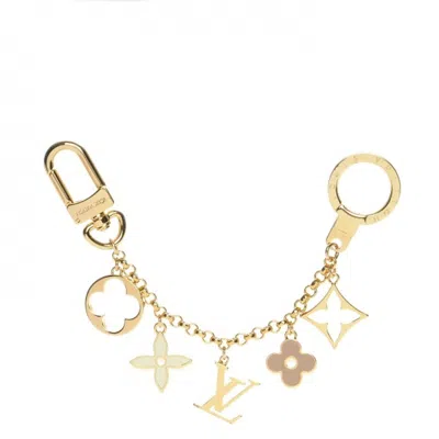 Pre-owned Louis Vuitton Women's  Bag Charm Chain Fleur De Monogram In White/beige
