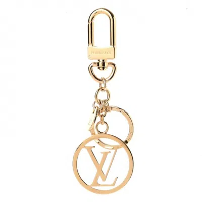 Pre-owned Louis Vuitton Women's  Bag Charm Key Holder Lv Circle In Gold