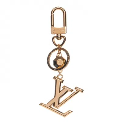 Pre-owned Louis Vuitton Women's  Bag Charm Key Holder Lv Facettes In Gold
