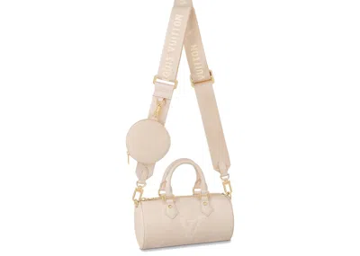 Pre-owned Louis Vuitton Women's  Bb Papillon Embossed In Creme Beige