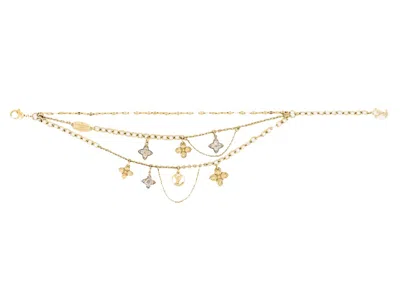 Pre-owned Louis Vuitton Women's  Blooming Strass Bracelet In Gold