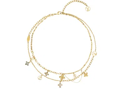Pre-owned Louis Vuitton Women's  Blooming Strass Necklace In Gold