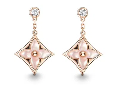 Pre-owned Louis Vuitton Women's  Blossom Bb Star Ear Studs In Pink