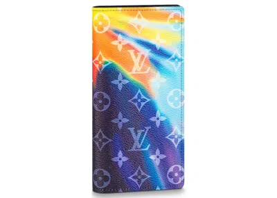 Pre-owned Louis Vuitton Women's  Brazza Wallet Sunset Monogram