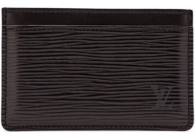 Pre-owned Louis Vuitton Women's  Card Holder Epi In Noir Black