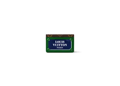 Pre-owned Louis Vuitton Women's  Card Holder In Blue/green