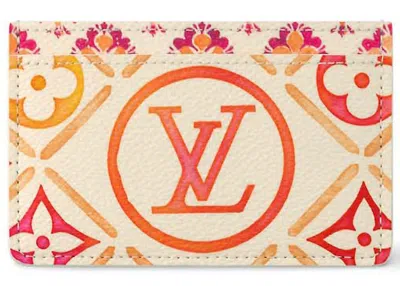 Pre-owned Louis Vuitton Women's  Card Holder In Coral