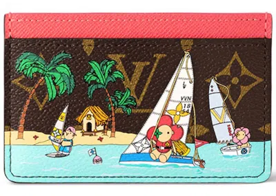 Pre-owned Louis Vuitton Women's  Card Holder In Dragon Fruit Pink