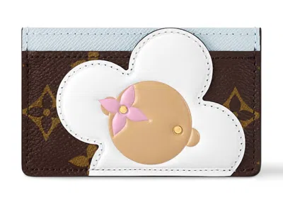 Pre-owned Louis Vuitton Women's  Card Holder In Monogram/azur Frost