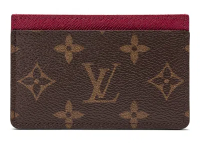 Pre-owned Louis Vuitton Women's  Card Holder Monogram In Fuchsia