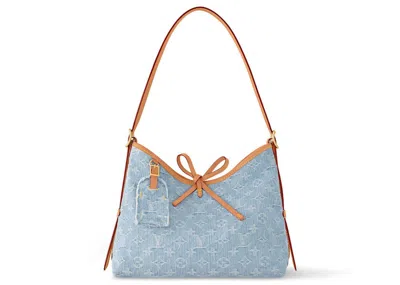 Pre-owned Louis Vuitton Women's  Carryall Pm In Sky Blue Denim