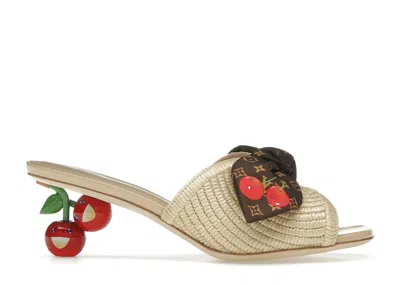 Pre-owned Louis Vuitton Women's  Cherie Mule X Takashi Murakami Raffia Sneakers In Multi