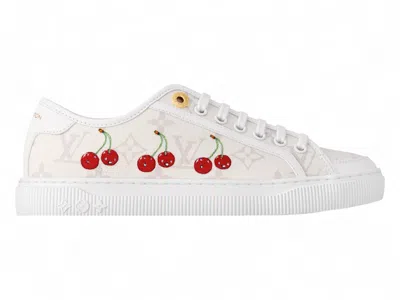 Pre-owned Louis Vuitton Women's  Cherry Lv Lagoon Sneaker X Takashi Murakami White Sneakers