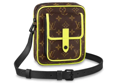 Pre-owned Louis Vuitton Women's  Christopher Wearable Wallet In Florescent Yellow
