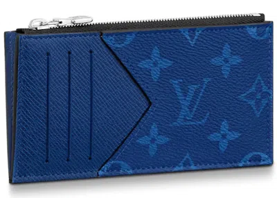 Pre-owned Louis Vuitton Women's  Coin Card Holder In Cobalt Blue