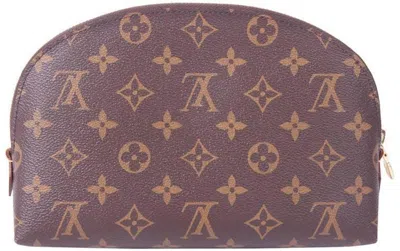 Pre-owned Louis Vuitton Women's  Cosmetic Pouch Monogram Gm Brown In Multi