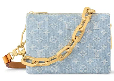 Pre-owned Louis Vuitton Women's  Coussin Bb In Sky Blue Denim
