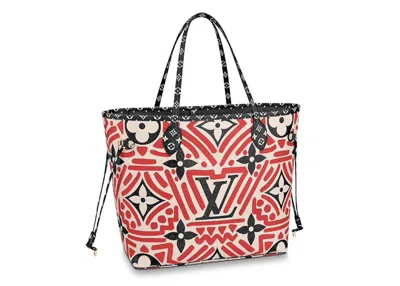 Pre-owned Louis Vuitton Women's  Crafty Neverfull Mm In Cream/red In Multi
