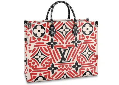 Pre-owned Louis Vuitton Women's  Crafty Onthego Gm In Cream/red In Multi