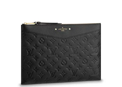 Pre-owned Louis Vuitton Women's  Daily Pouch Monogram Empreinte In Black Noir