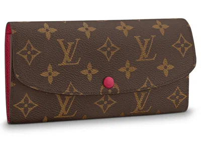 Pre-owned Louis Vuitton Women's  Emilie Wallet Monogram In Fuchsia