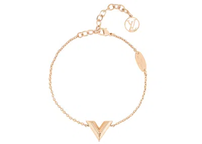 Pre-owned Louis Vuitton Women's  Essential V Bracelet In Rose Gold