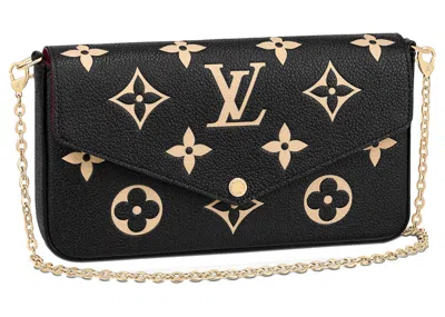 Pre-owned Louis Vuitton Women's  Félicie Pochette Bicolor Monogram Empriente In Black/beige In Multi