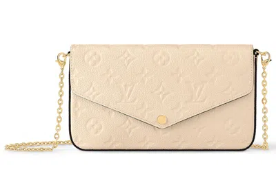 Pre-owned Louis Vuitton Women's  Felicie Pochette In Cream