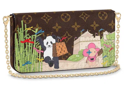 Pre-owned Louis Vuitton Women's  Felicie Pochette Monogram Vivienne In Myosotis Blue