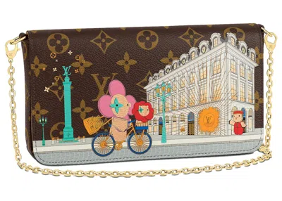 Pre-owned Louis Vuitton Women's  Félicie Pochette Vivienne Holiday In Monogram Canvas/pink