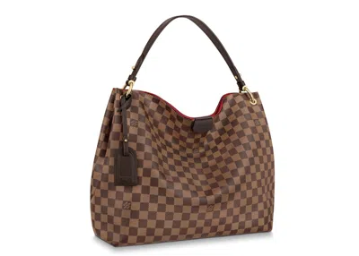 Pre-owned Louis Vuitton Women's  Graceful Damier Ebene Mm In Cerise Lining