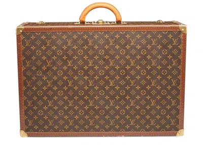 Pre-owned Louis Vuitton Women's  Hardsided Suitcase Bisten Monogram 65 In Brown