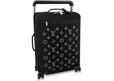 Pre-owned Louis Vuitton Women's  Horizon Suitcase Soft Jacquard 55 In Black