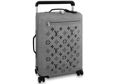 Pre-owned Louis Vuitton Women's  Horizon Suitcase Soft Jacquard 55 In Gray