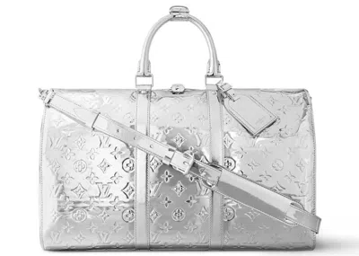 Pre-owned Louis Vuitton Women's  Keepall Bandouliere 45 In Silver