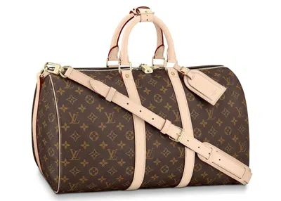 Pre-owned Louis Vuitton Women's  Keepall Bandouliere Monogram 45 Brown