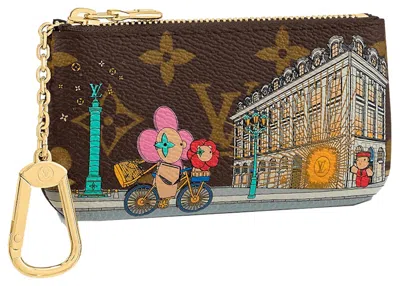 Pre-owned Louis Vuitton Women's  Key Pouch Vivienne Holiday In Monogram Canvas/pink