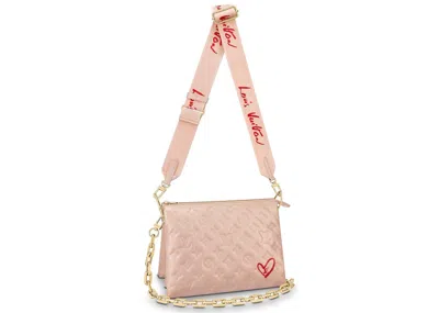 Pre-owned Louis Vuitton Women's  Limited Edition Coussin Pm Monogram Pink Lambskin In Dragée Light Pink