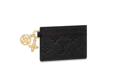 Pre-owned Louis Vuitton Women's  Lv Charms Card Holder In Black