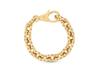 Pre-owned Louis Vuitton Women's  Lv Crown Bracelet In Brass In Gold