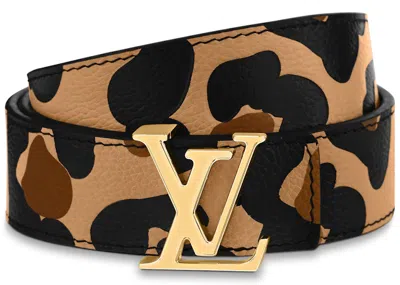 Pre-owned Louis Vuitton Women's  Lv Iconic 30mm Reversible Belt Wild At Heart In Black