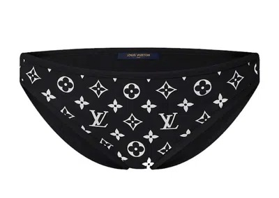 Pre-owned Louis Vuitton Women's  Lv Night Lowrise Bikini Bottoms Swimsuit In Black