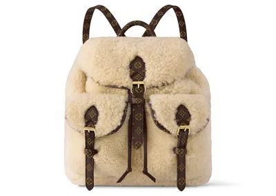 Pre-owned Louis Vuitton Women's  Lv Ski Backpack In Cream/brown