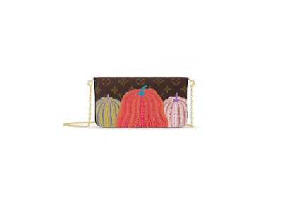 Pre-owned Louis Vuitton Women's  Lv X Yk Felicie Pochette In Pumpkin Print