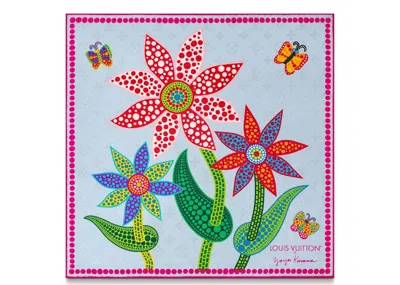 Pre-owned Louis Vuitton Women's  Lv X Yk Flowers Square 45 In Blue