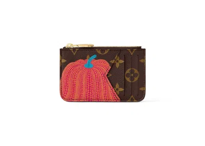 Pre-owned Louis Vuitton Women's  Lv X Yk Romy Card Holder In Pumpkin Print