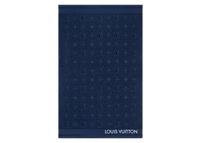 Pre-owned Louis Vuitton Women's  Lvacation Beach Towel In Navy Blue