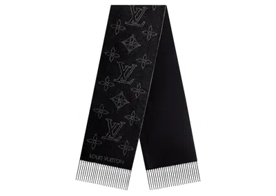 Pre-owned Louis Vuitton Women's  Mahina Flight Mode Scarf In Black