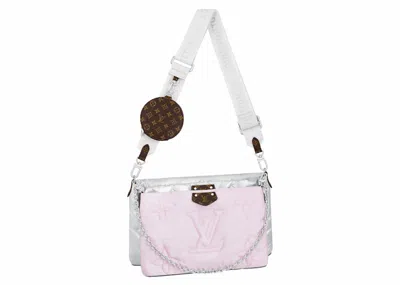 Pre-owned Louis Vuitton Women's  Maxi Pochette Accessoires In Silver/pale Pink