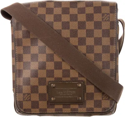 Pre-owned Louis Vuitton Women's  Messenger Brooklyn Damier Ebene Pm Brown In Multi